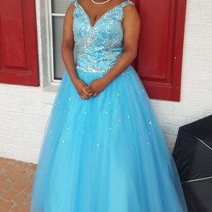 Powder blue gown